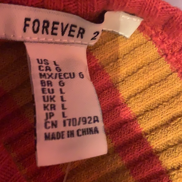 ORANGE Knit Forever21 Crop Top - Picture 4 of 4